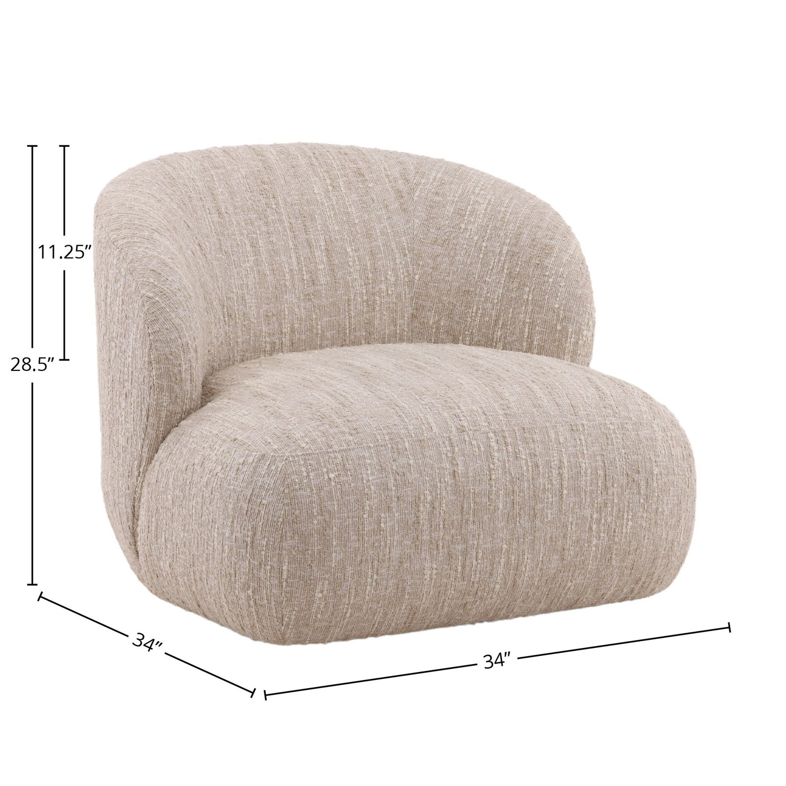 Pixie Upholstered Swivel Accent Chair