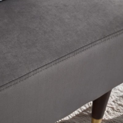 Chaise longue en velours Dunwall