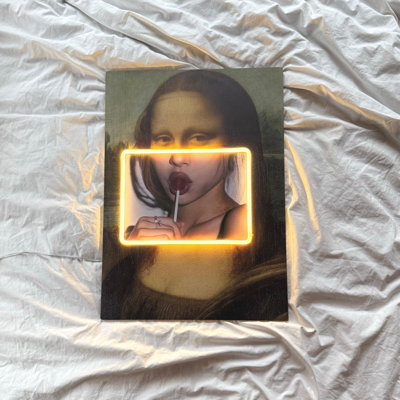 Mona Lisa Neon Led Wall Art – Illuminated Pop Art Decor For Home, Loft, Office