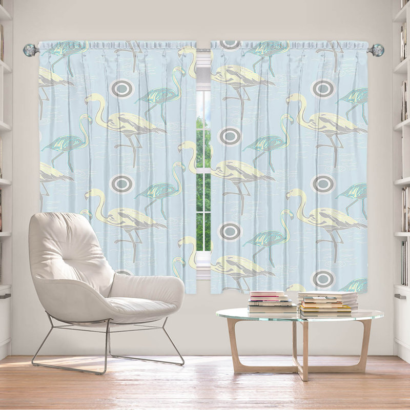 Paire de rideaux obscurcissant en polyester Cuno, Vert / bleu / jaune, L 40 po x L 52 po