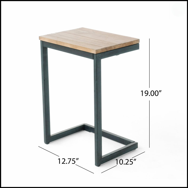 Petite table d'appoint compacte et élégante, parfaite pour un décor moderne et rustique, avec une surface facile à nettoyer et un design peu encombrant