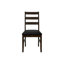 Chaises de salle à manger rembourrées de 37 po de hauteur (ensemble de 2) - Aspect cuir et structure en bois massif brun pour la cuisine et la salle à manger