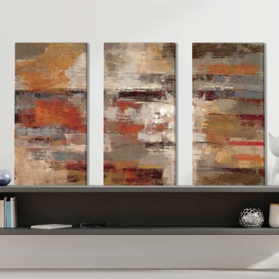 «Painted Desert» par Silvia Vassileva, ensemble de 3 reproductions d'art sur toile tendue