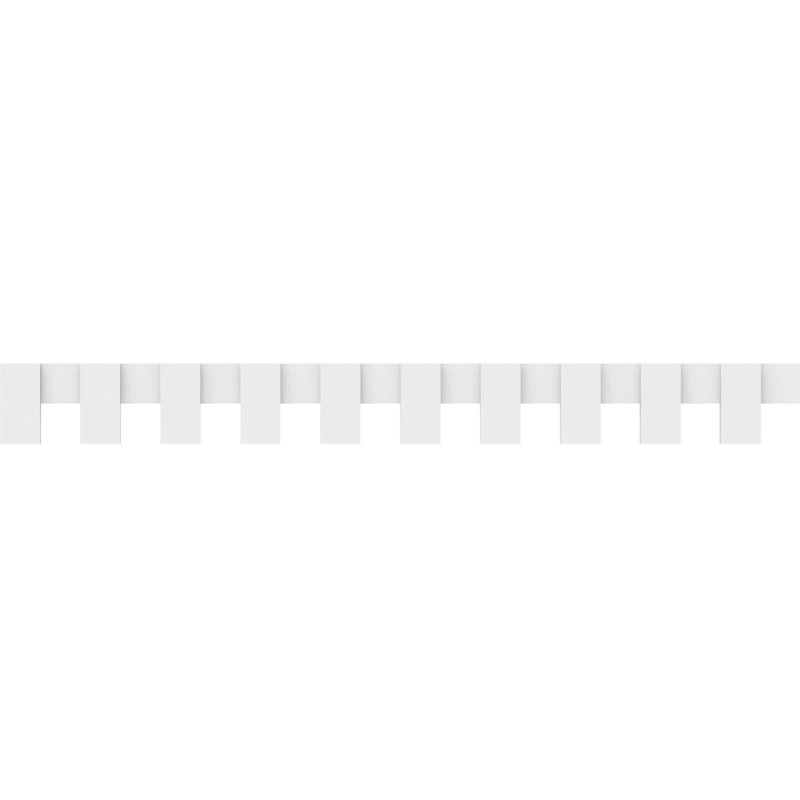 9"H x 1"P x 90"L Matthews Architectural Grade PVC Dentil Block Trim, 9" H x 90" W x 1" D