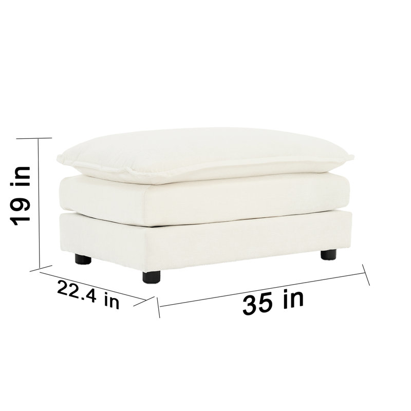 Chenille avec une éponge de qualité, offre un repose-pieds de relaxation en blanc, et durable, pratique