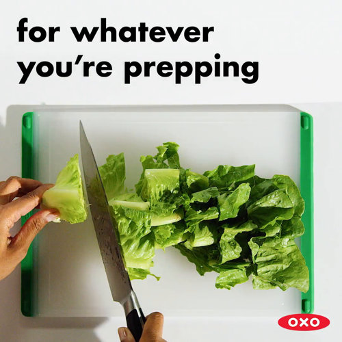 OXO Good Grips 3 Piece Non Slip Double Sided Cutting Board Set, Clear 