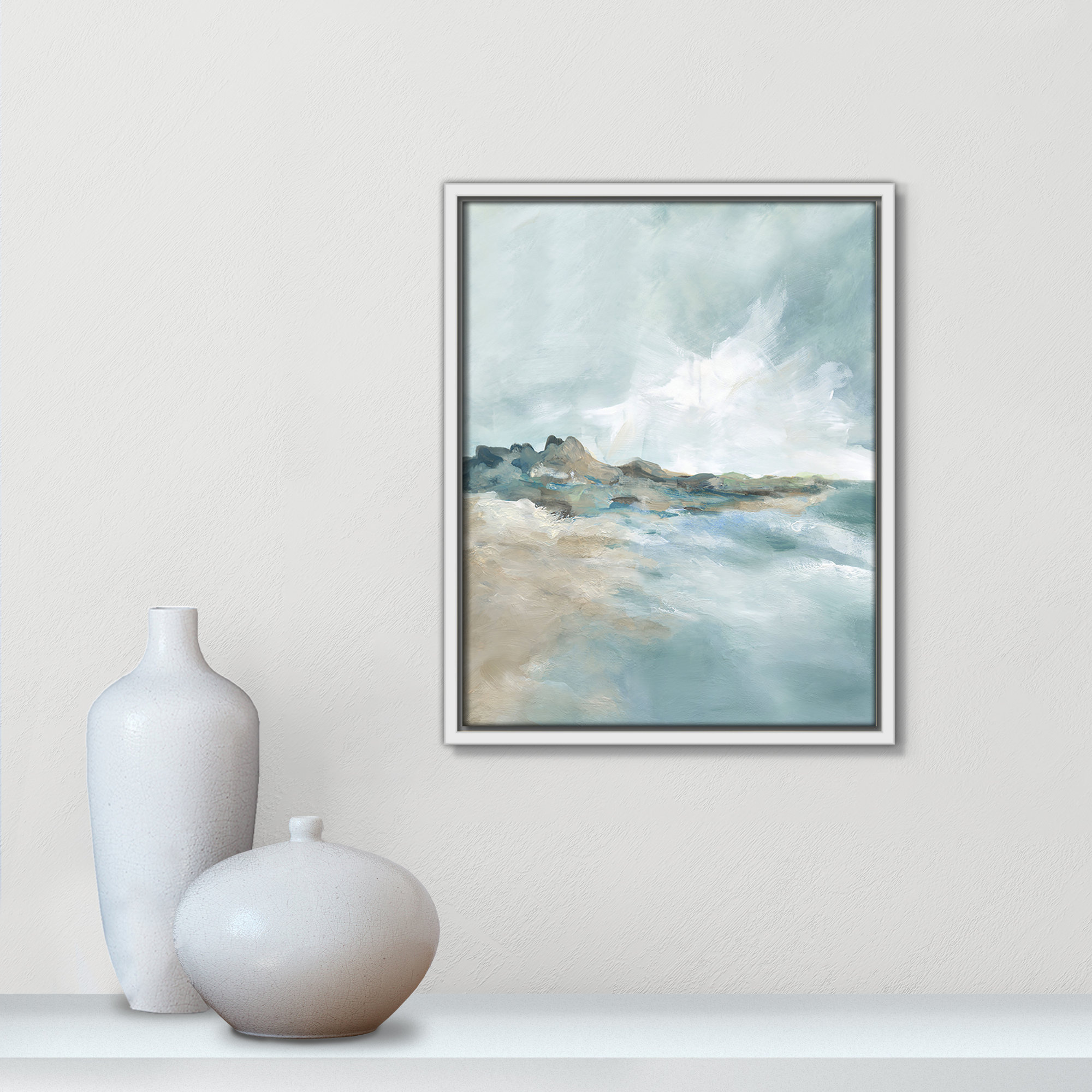 Sandpoint Print by Carol Robinson, 15.5" H x 12.5" W, White
