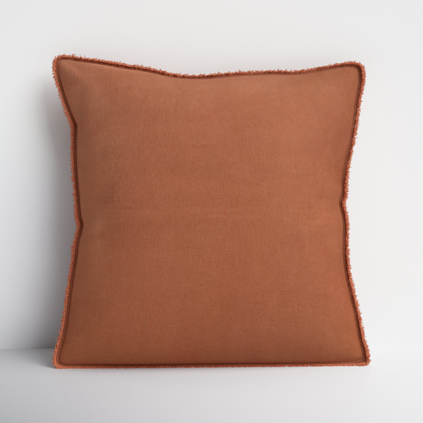 Filia 20" x 20" Linen Throw Pillow, Terracotta