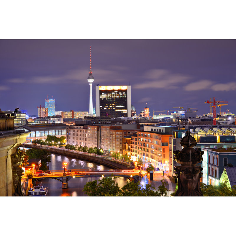Berlin Cityscape - Wrapped Canvas Print, 30cm H x 46cm W