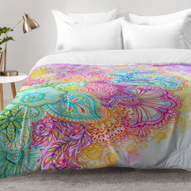 Ensemble d'édredon en microfibre moderne et contemporain, Édredon double / grand + 2 taies décoratives sta