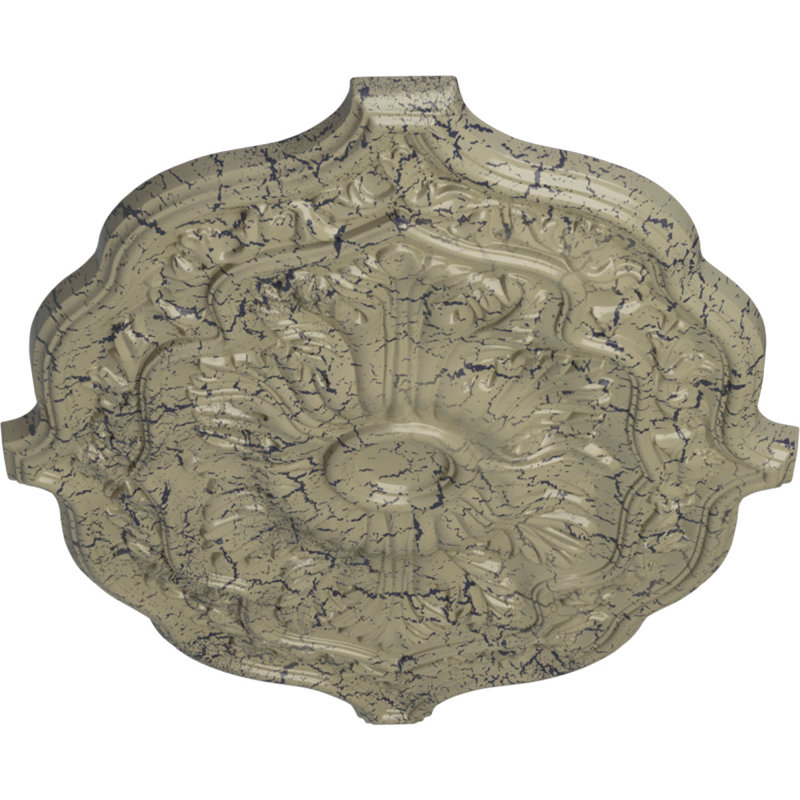 Médaillon de plafond 36 po x l 26 po x P 1 1/2 po, Pierre de château craquelé
