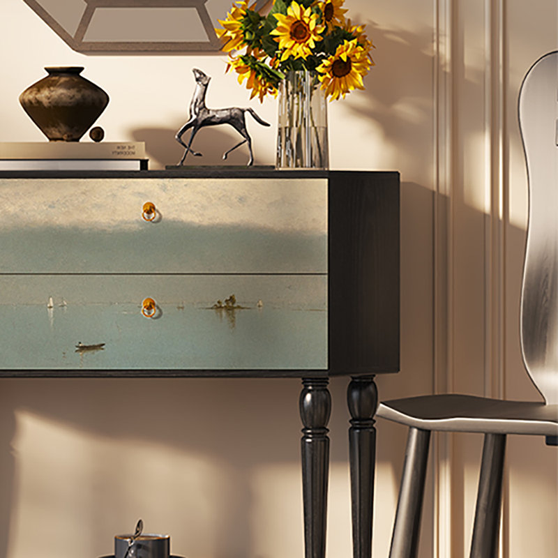 Buffet 33,5 "de style rétro, Noir