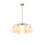 Lustre en métal 6 lumières à hauteur réglable avec capuchon en verre-1806417142