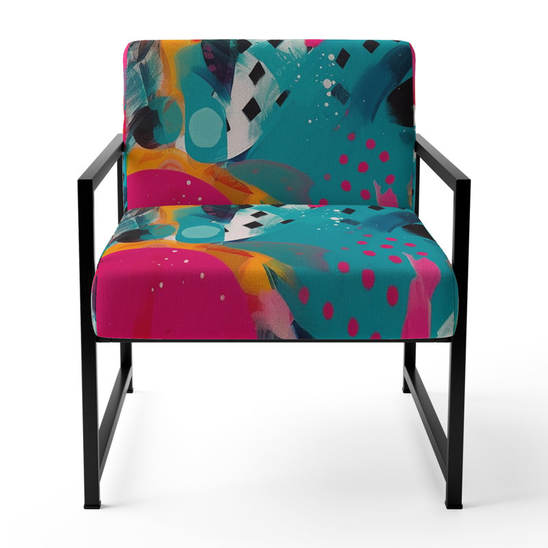 Chaise d'appoint rembourrée abstraite rose I Enigma I, Noir