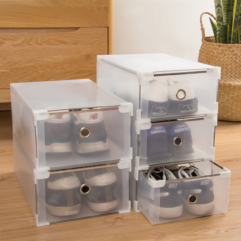 1 Stackable Shoe Storage Box, White