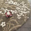 Tapis beige à motif floral Ellyona-17572147