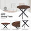  36In Round Metal Base Dining Table for 2-4,Small Kitchen Table and Chairs Set 36 inch Modern Metal Cross Base Dinner Table for Kitchen and Living Room-2067525828-2067525834