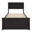 Lit plateforme simple avec structure gigogne simple sous le lit-2046712788