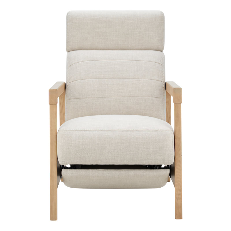 Yosalin 28" Manual Recliner, Effie Linen Performance Basketweave