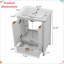 Meuble-lavabo moderne 24 po avec lavabo, portes texturées, tiroir à fermeture en douceur et grand espace de rangement - blanc-1527839946