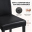 4PCS Faux Leather Dining Room Chairs High Back Padded Rubberwood Legs-1776421283