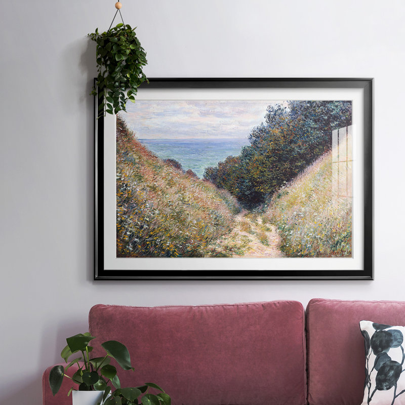 Monet, impression sur papier encadrée, H 15 po x l 21 po x P 1,5 po, Noir
