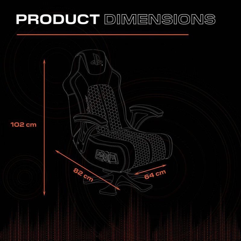 X Rocker Swiveling PC & Racing Game Chair with Built-in Speakers in White/Blue