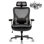 Très grand et grand fauteuil de bureau de 700 lb - Fauteuil de direction robuste avec roues en caoutchouc à accoudoirs rabattables en 3D, chaise de bureau ergonomique en filet à haut dossier, siège lombaire réglable à large siège et appui-tête