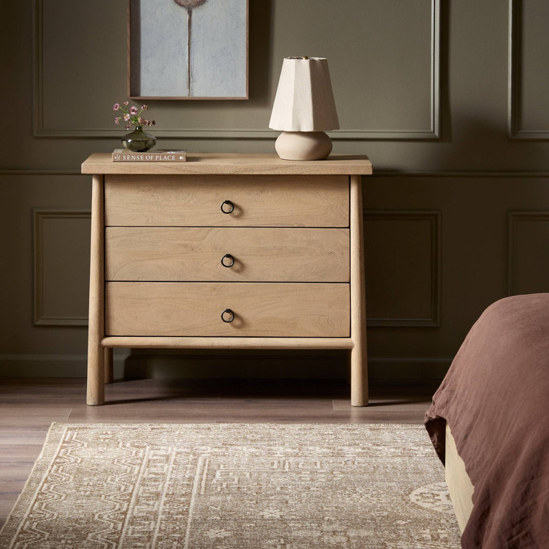 Freddie 3 - Drawer Solid Wood Dresser, Caramel Mango