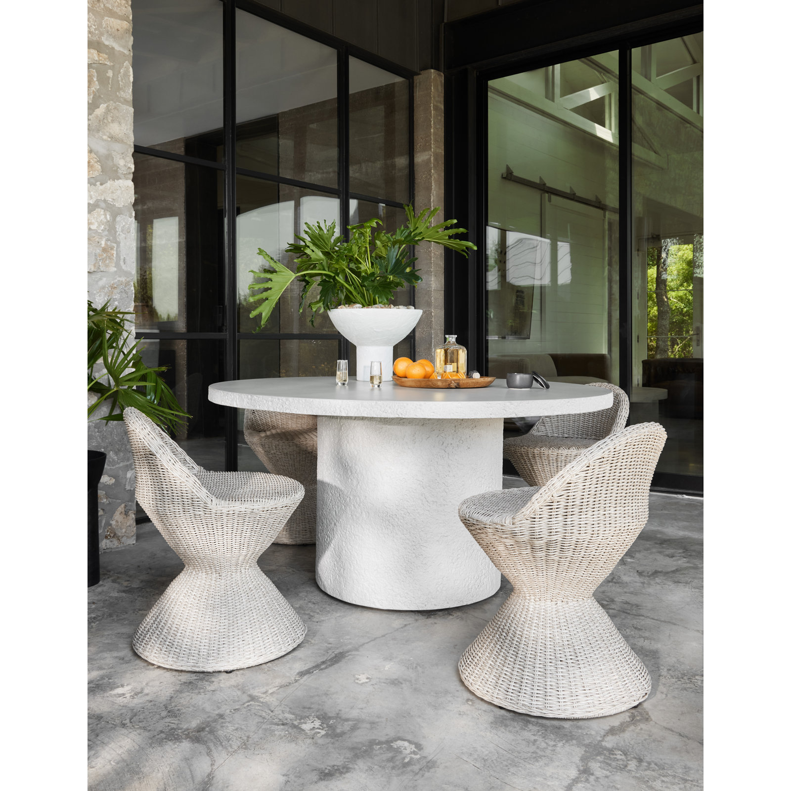 60'' Concrete Outdoor Dining Table