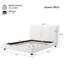 Grand lit plateforme tapissier avec tête de lit en lin-173946386