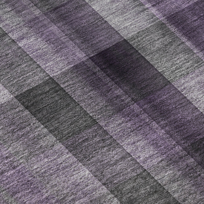 Tapis mauve Premium lavable à la machine Cerrito AMF548, Rond 8 pi