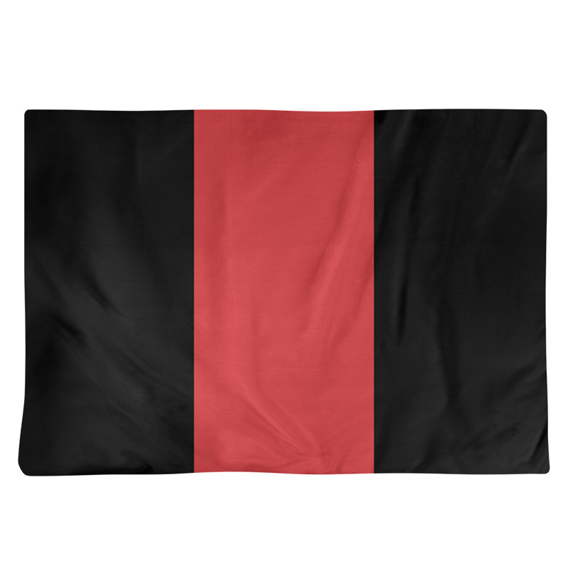 Récapitulatif de 18 po Maryland, Noir / milieu rouge, Sergé de coton