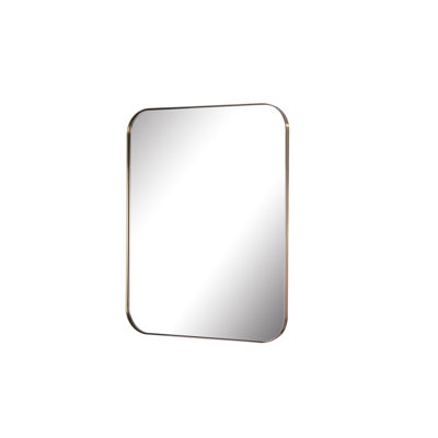 Metal Framed Wall Mounted Full Length Mirror in Brushed Brass