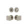 Viaggio Circolo Linen Texture Rosette Complete Entry Set with Quadrato Knob