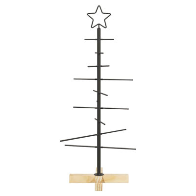  Metal Christmas Tree with Stand Black Powder-coated steel