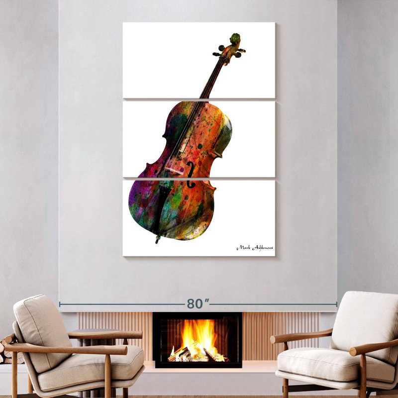 Abarca Cello, 74" H x 48" W