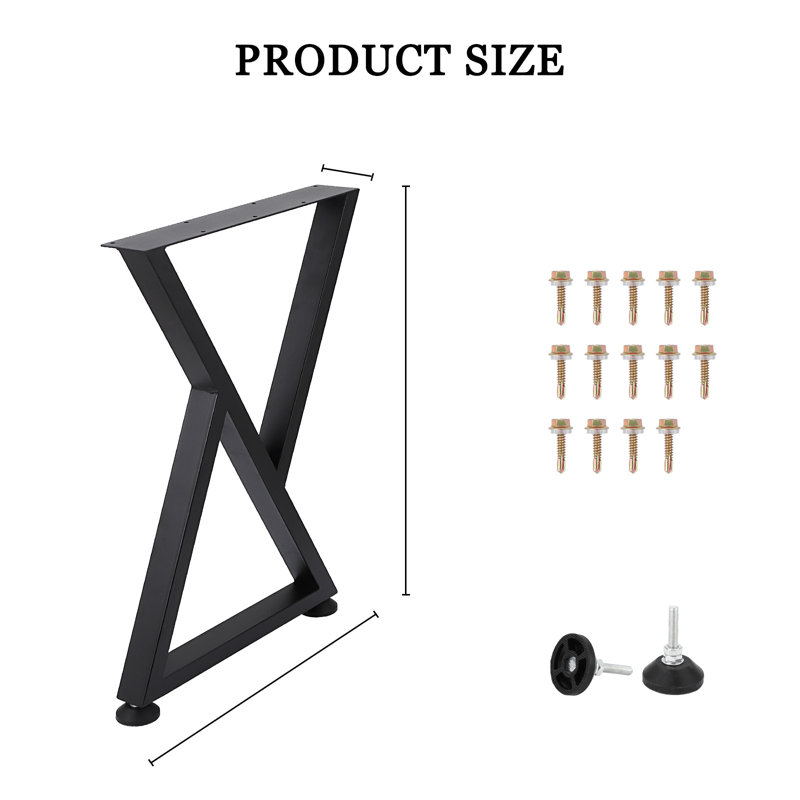 Heavy Duty Metal Table Legs – Industrial Black Steel Desk Legs for DIY, Multiple Sizes Available, Suitable for Coffee Table, Dining Table, Bench & Workbench – Modern Design