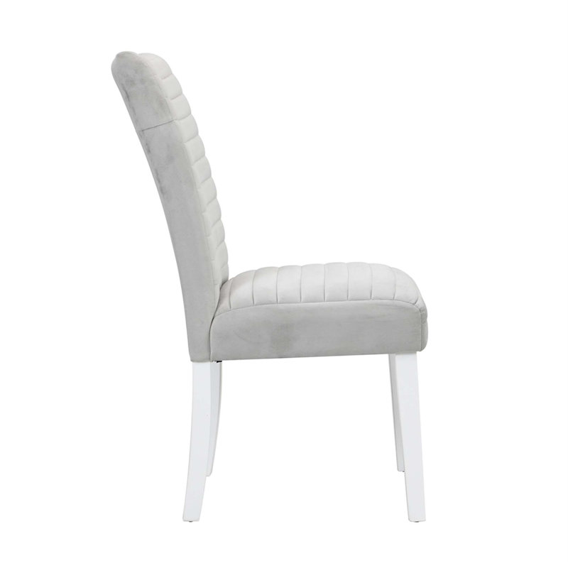 Ensemble de 2 chaises d'appoint rembourrées en velours