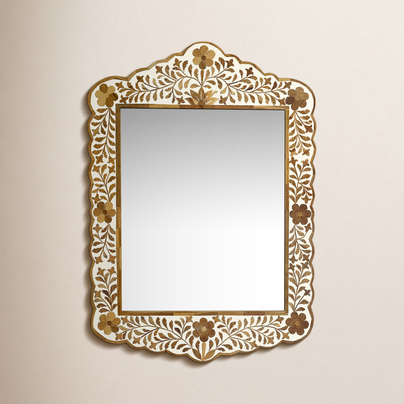 Ren 20" Mango Accent Mirror, Brown