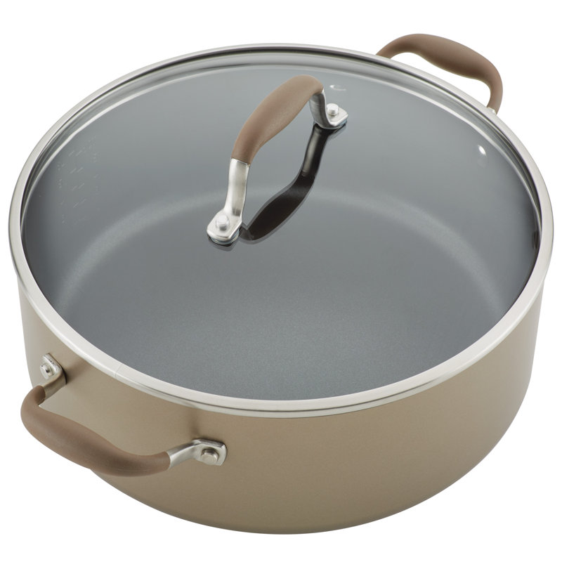 Bronze Hard-Anodized Aluminum 7.5-Quart Nonstick Stockpot with Lid