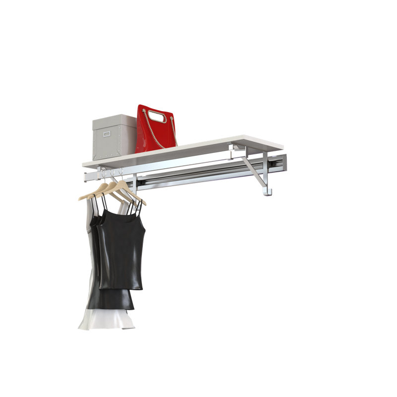 Single Shelf-Hang Closet System, White, 8.5"H x 36"W x 11.75"D