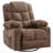 Oversized Massage Swivel Recliner Chair With Lumbar Heating For Living Room Rocker Recliner With Cup Holders And USB Charge Port, For Adult-1543664516