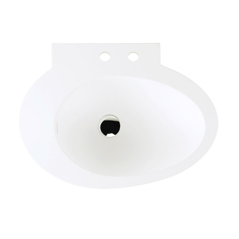 Suave 23.88'' L Bathroom Sink, Matte White, 4" Centers