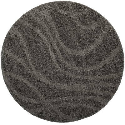 Ashal Abstract Charcoal Gray Area Rug