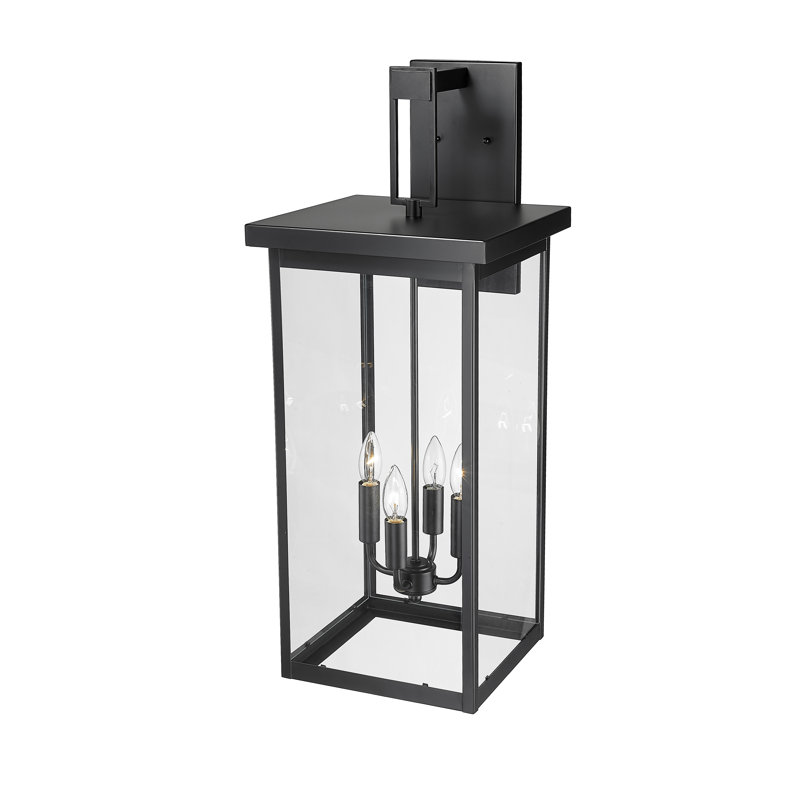 Applique murale d'extérieur Osakis Light, Noir thermolaqué, H 30 po x l 12 po