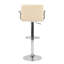 Ensemble de 2 tabourets de bar réglables en polyuréthane beige avec siège rembourré confortable Hengming - idéal pour îlot de cuisine, restaurant et salon