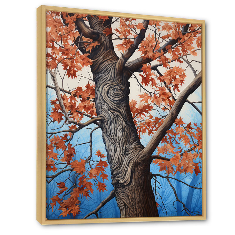 " Maple Whisper Tree I ", Natural Floater Frame, 40" H x 30" W x 1.5" D