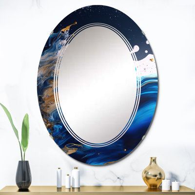 Pason Ice Paint Splash I - Miroir mural moderne en spirale