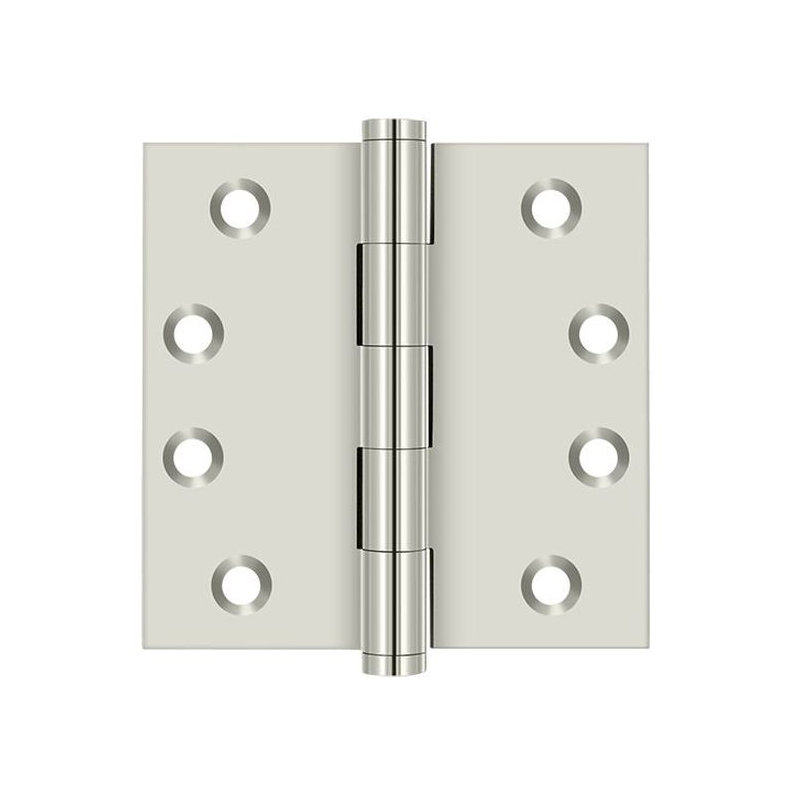 102'' x 102'' Butt Bearing Hinge, Polished Nickel